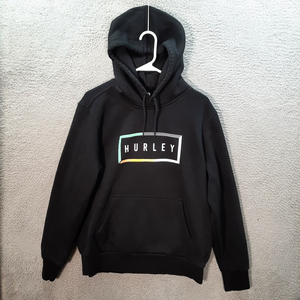 Hurley Sweatshirt Adult Medium Black Hoodie Skater Surfer BMX Grunge Sweater